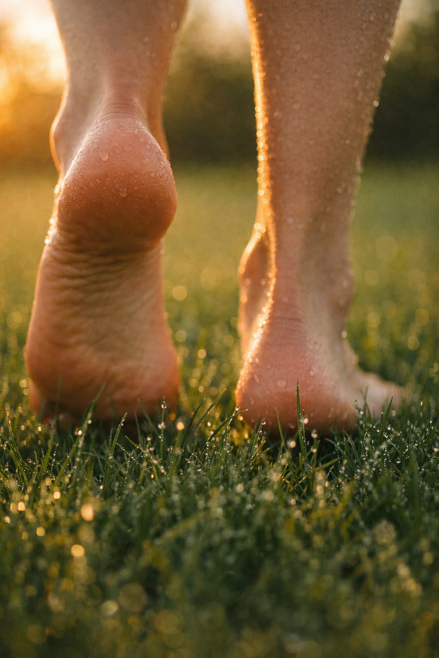 Bare feet in morning dew — PLANTR